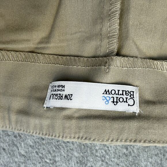 Croft Barrow Pants Women's 20W Beige Pull On Stretch Comfort Mature Straight - Picture 5 of 10